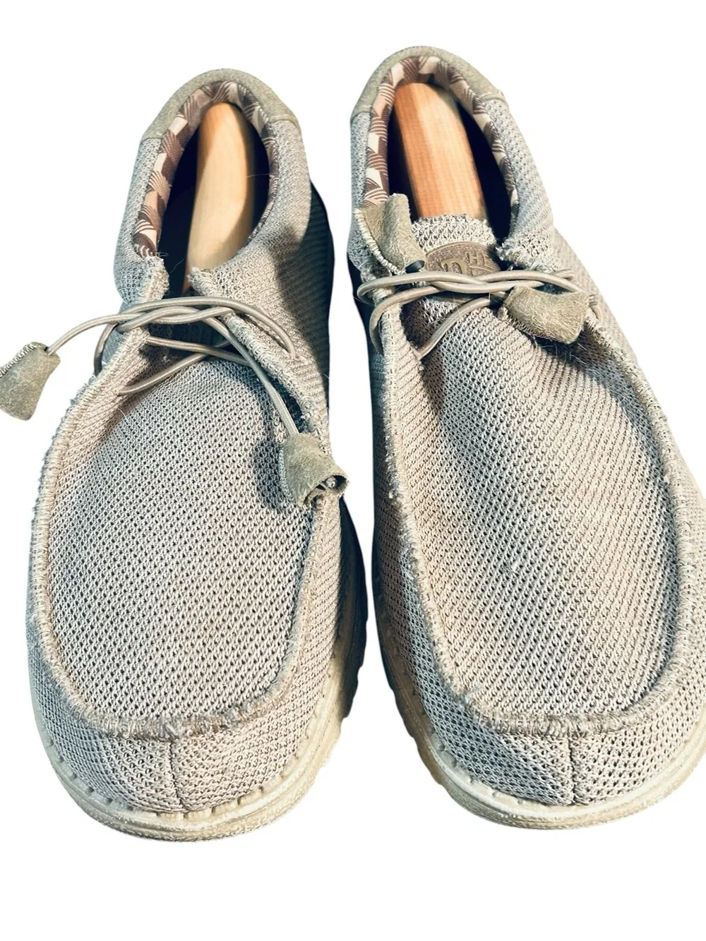 Hey Dude Wally Sox Men’s Knit Slip-On Casual Loafers Tan Size 12 Excellent! - Picture 5 of 8